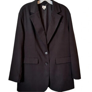 NWOT Women’s Single Breasted Long Sleeve Collared 2 Button Front V Neck Jacket